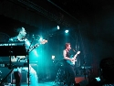 Pendragon bass player and guitarist on stage
